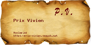 Prix Vivien névjegykártya